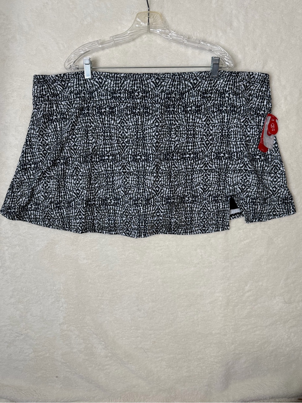 BCG Tennis Skort - Skirt / Short - Black White Print 3X NWT